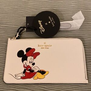 Disney X Kate Spade New York Minnie Medium L-zip Wristlet